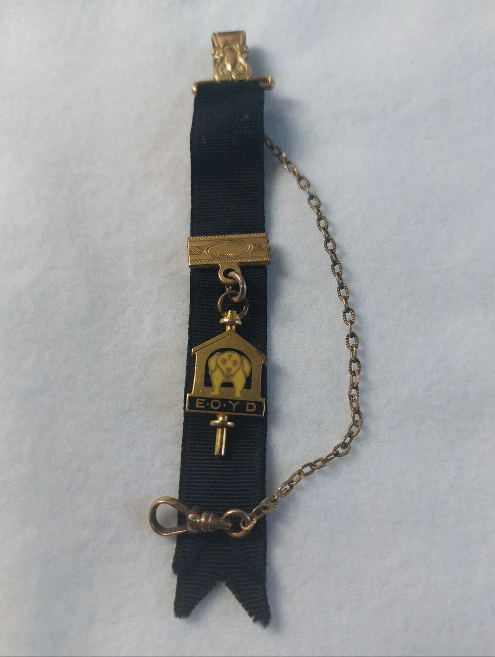 Vintage Victorian Watch Fob With Watch-Winding Commemorative Award, Gold-filled
